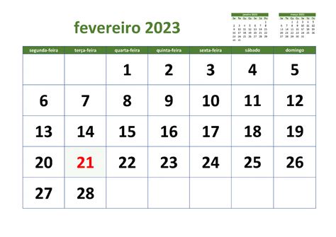 calendário de fevereiro de 2023